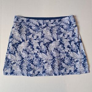 💚 5/$25 Tranquility‎ Colorado Clothing Womens M Skort Blue White Floral Outdoor